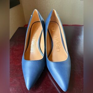 Calvin Klein Navy Pointed-Toe Stiletto Heels